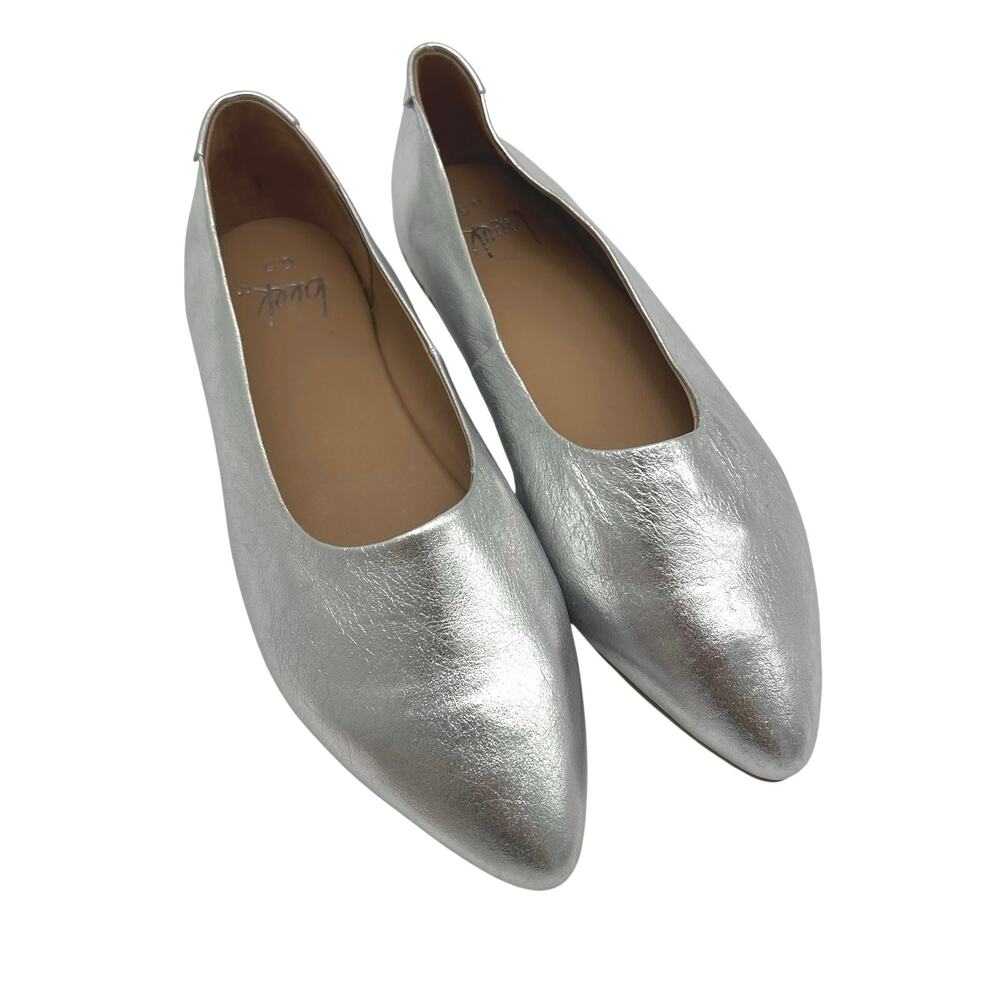 Beek Women’s Swoop Ballet Flats Metallic Silver SZ 6.5 (US) NWOT MSRP $260